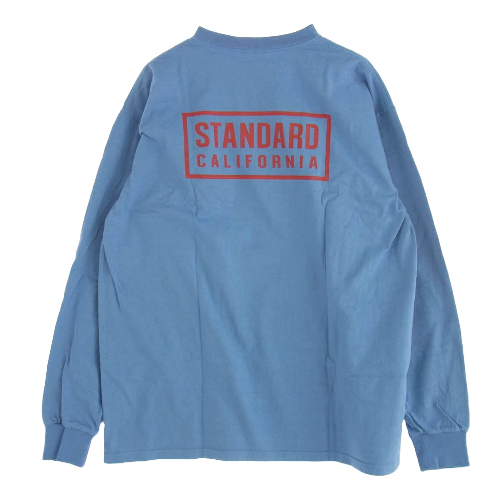 STANDARD CALIFORNIA スタンダードカリフォルニア SD Heavyweight Box Logo T ヘヴィーウェイト ボックスロゴ Tシャツ ロンT 水色 ライトブルー系 XL【新古品】【未使用】【中古】