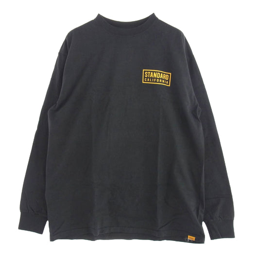 STANDARD CALIFORNIA スタンダードカリフォルニア SD Heavyweight Box Logo Long Sleeve T ヘヴィーウェイト ボックスロゴ ロングスリーブ 長袖 Tシャツ ロンT ブラック系 XL【新古品】【未使用】【中古】