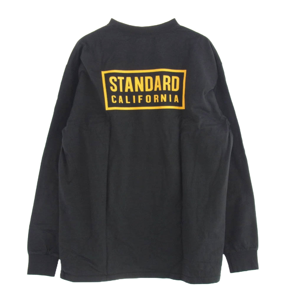 STANDARD CALIFORNIA スタンダードカリフォルニア SD Heavyweight Box Logo Long Sleeve T ヘヴィーウェイト ボックスロゴ ロングスリーブ 長袖 Tシャツ ロンT ブラック系 XL【新古品】【未使用】【中古】
