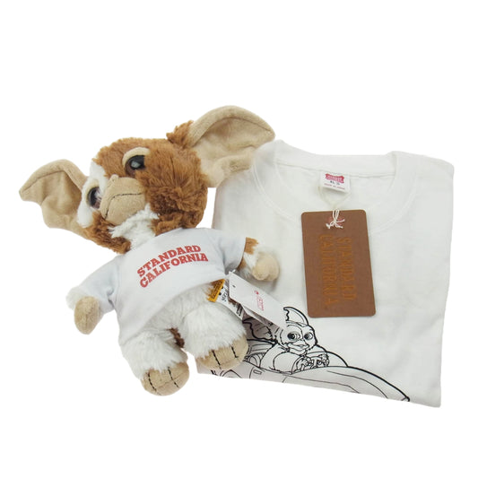 STANDARD CALIFORNIA スタンダードカリフォルニア × GREMLiNS グレムリン SD LOGO T & NICI STUFFED TOY Tシャツ ぬいぐるみセット ホワイト系 XL【新古品】【未使用】【中古】