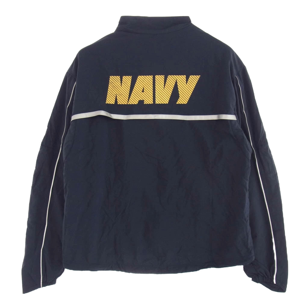 ユーエス ネイビー 米軍 米海軍 Physical Fitness ランニング ジャケット ネイビー系 S【中古】