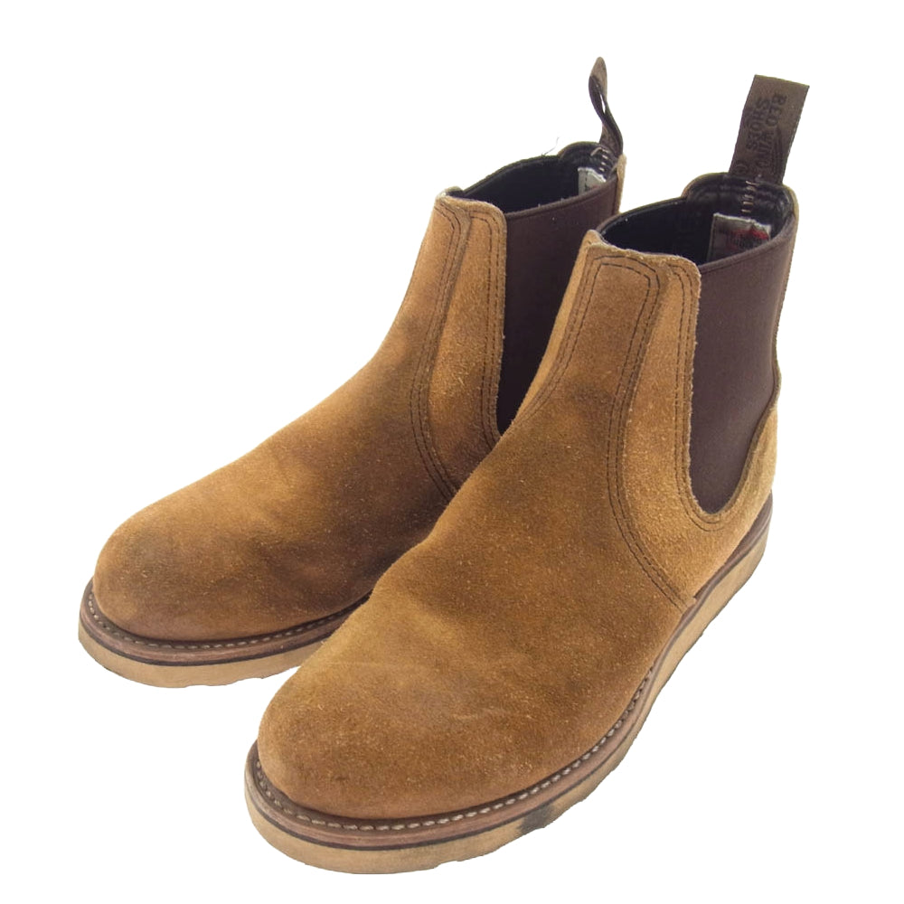 RED WING レッドウィング 3192 CLASSIC CHELSEA HAWTHORNE  クラシックチェルシー ワーク サイドゴア ブーツ ホーソーン ライトブラウン系 7 1/2 D【中古】