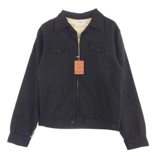 WAREHOUSE ウエアハウス HELLER'S CAFE ヘラーズカフェ 1950年代 復刻 USS CREWs Souvenir Jacket DRAGON ANCHOR 刺繍 スーベニア ジャケット ブラック系 38【極上美品】【中古】