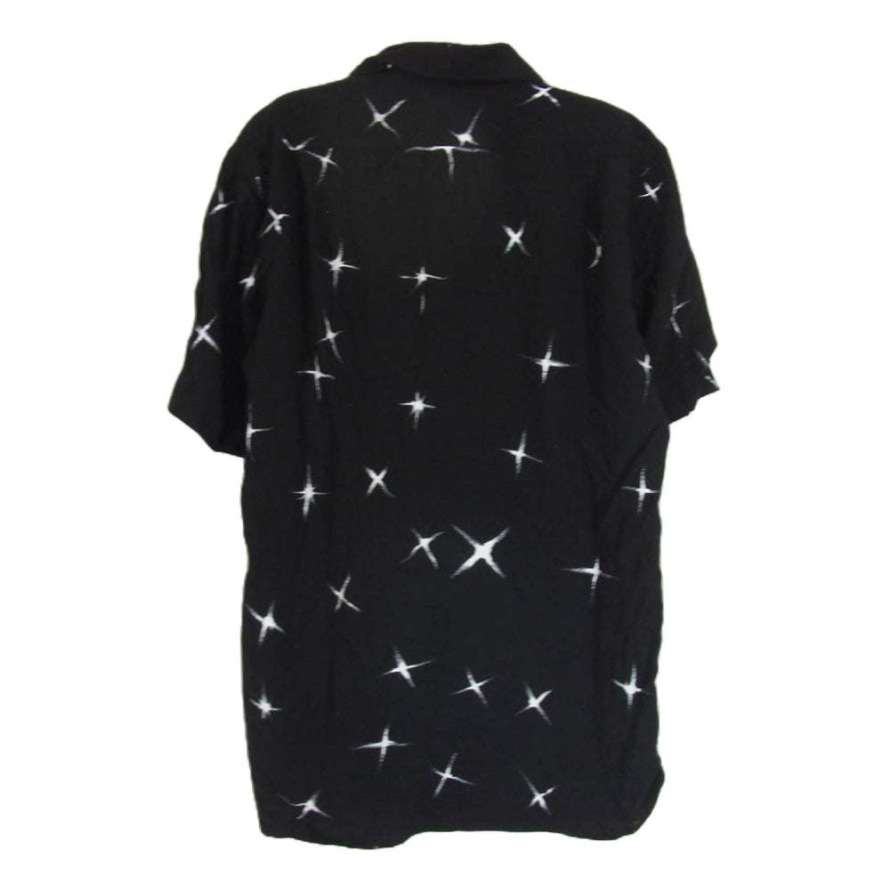 SAINT LAURENT サンローラン 21SS 531956 総柄 レーヨン アロハ 半袖 シャツ ブラック系 36【中古】