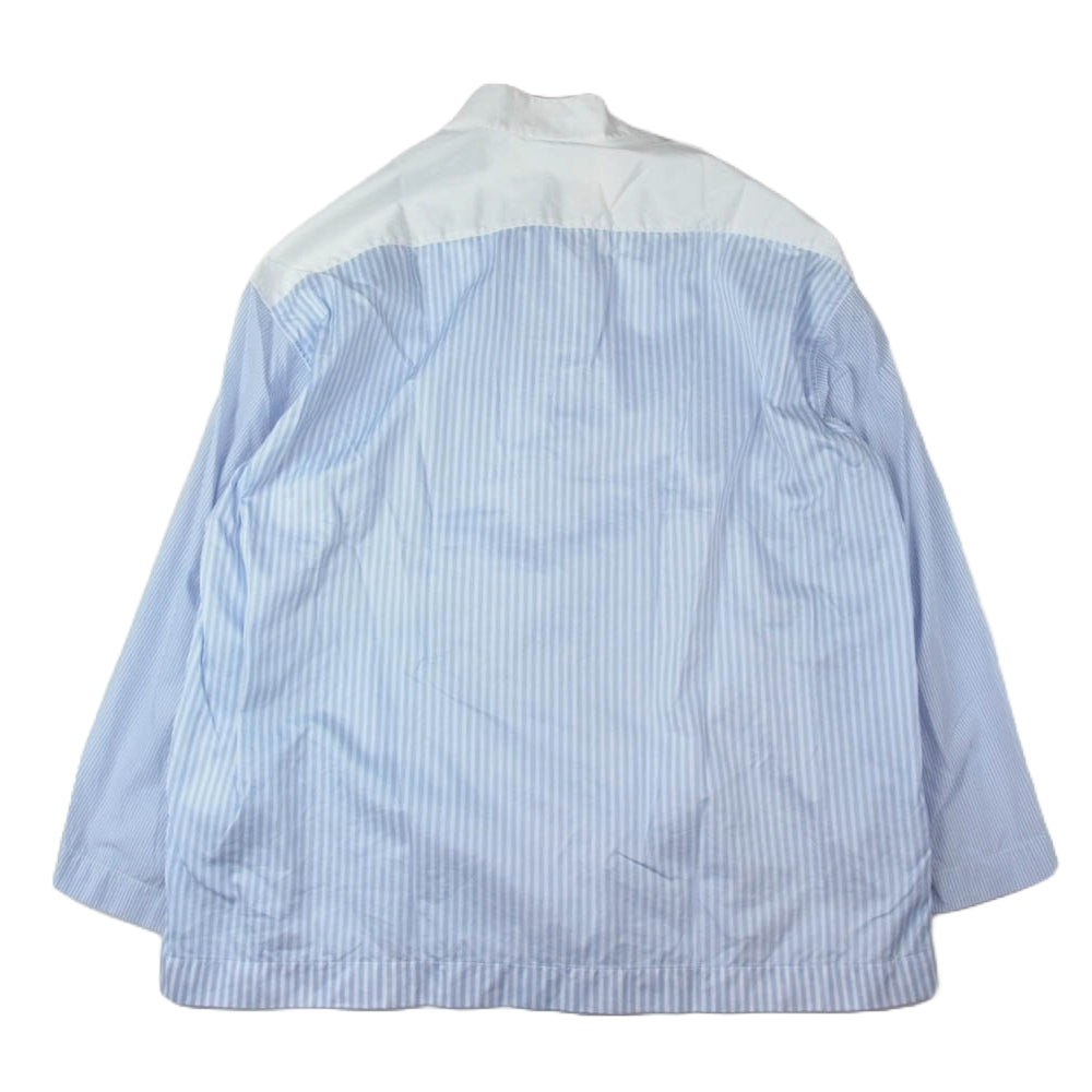 LOEWE ロエベ S2109410GH アシンメトリー ストライプ 長袖 コットンブラウス シャツ ブルー系 XS【中古】 LOEWE ロエベ S2109410GH アシンメトリー ストライプ 長袖 コットン