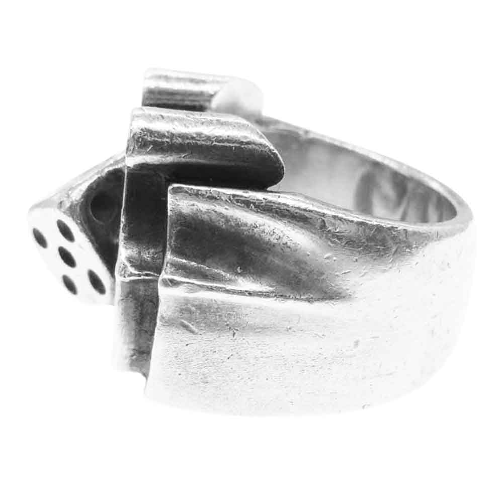 Gucho ガッチョ gcr009dice ルシアーズ ダイス ホースシュー リング デザイナーエングレイブ入り シルバー系 15号【中古】