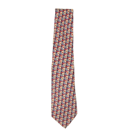 GUCCI グッチ トランプ柄 シルク ネクタイ レッド系【中古】