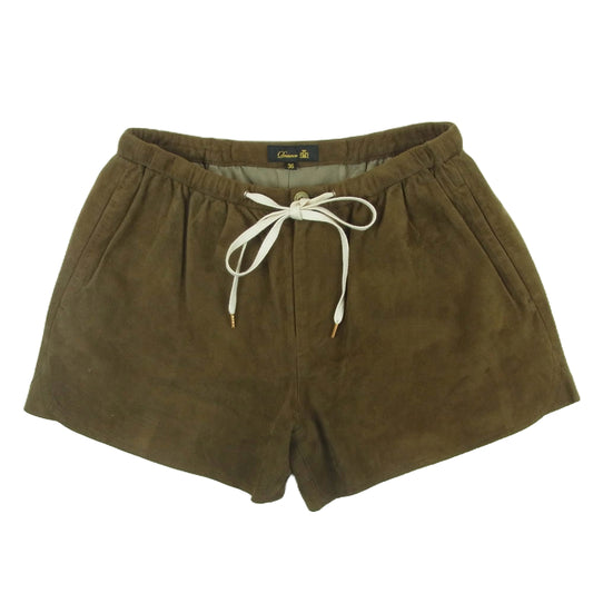 Drawer ドゥロワー 6519-299-0166 スエード ショート パンツ ショーツ 日本製 ブラウン系 36【中古】