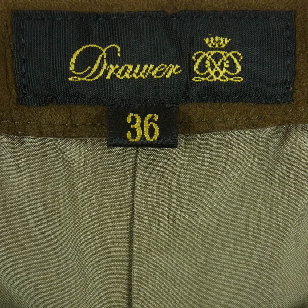 Drawer ドゥロワー 6519-299-0166 スエード ショート パンツ ショーツ 日本製 ブラウン系 36【中古】
