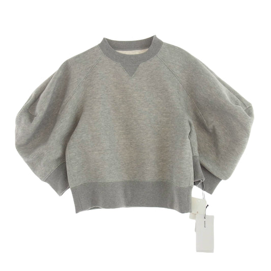 Sacai サカイ 25SS 25-07688 Sponge Sweat Pullover パフスリーブ スウェット シャツ グレー系 1【極上美品】【中古】