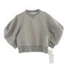 Sacai サカイ 25SS 25-07688 Sponge Sweat Pullover パフスリーブ スウェット シャツ グレー系 1【極上美品】【中古】
