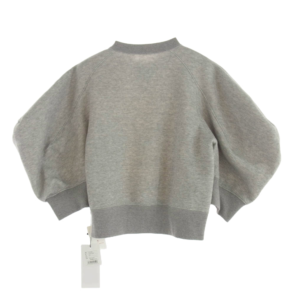 Sacai サカイ 25SS 25-07688 Sponge Sweat Pullover パフスリーブ スウェット シャツ グレー系 1【極上美品】【中古】