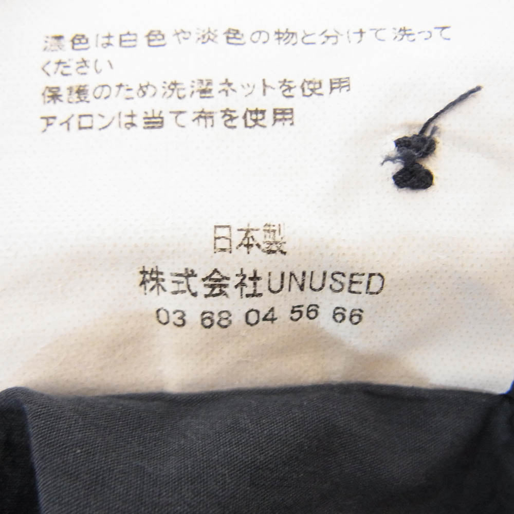 UNUSED アンユーズド US1501 コットン シャツ ネイビー系 2【中古】
