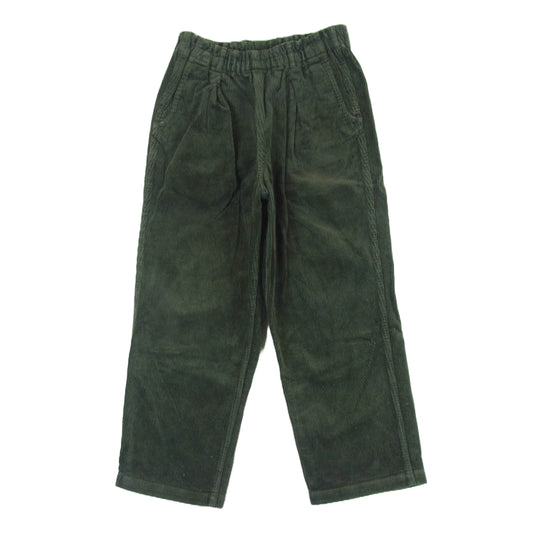 ユーディーエー コーデュロイ タック ワイド パンツ 日本製 グリーン系 FREE【中古】