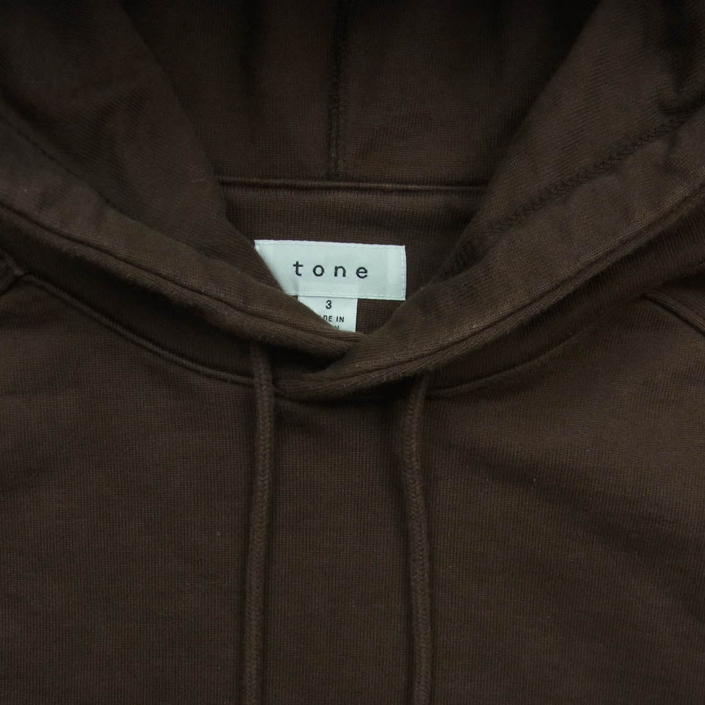 トーン 19AW TO-AW19-CLS02 コットン スウェット プルオーバ― パーカー 日本製 ブラウン系 3【中古】