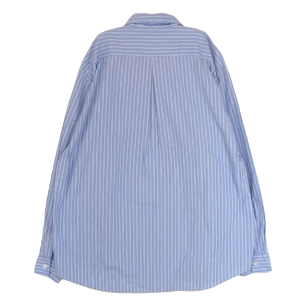 ニューターム 003SH-019S RELAXIN' Shirts レギュラーカラー ストライプ 長袖 シャツ ブルー系 M【中古】