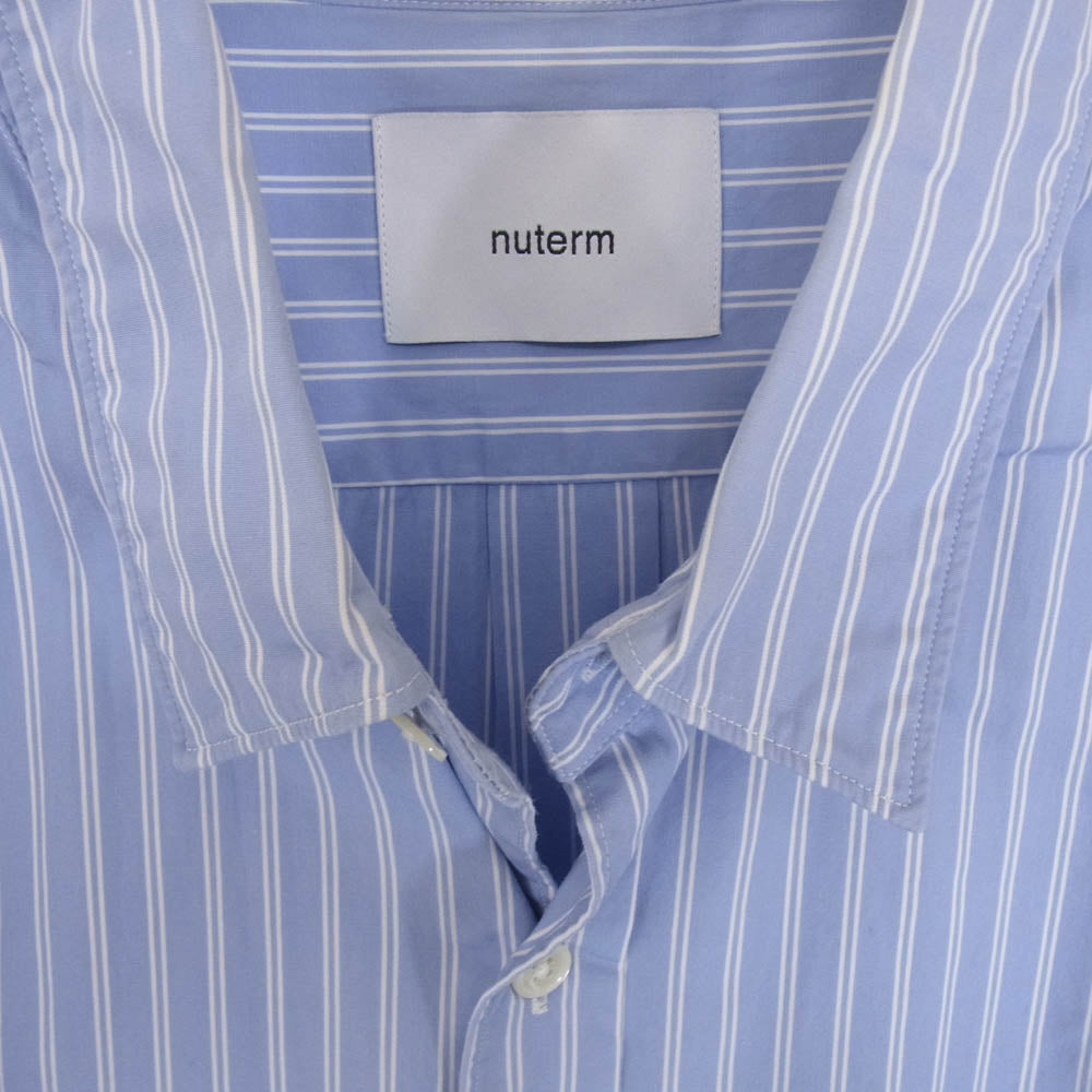 ニューターム 003SH-019S RELAXIN' Shirts レギュラーカラー ストライプ 長袖 シャツ ブルー系 M【中古】