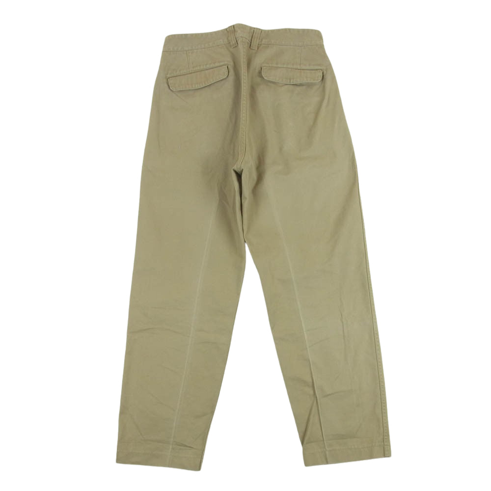 is-ness イズネス 16PT01T01 AH EDITORIAL WIDE CHINO PANTS 2タック ワイド チノ パンツ 日本製 ベージュ系 46 M【中古】