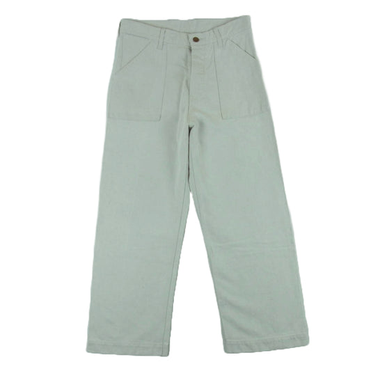 ドローイングルーム J.S.Homestead ホームステッド NIGEL CABOURN ナイジェルケーボン リネン ボタンフライ ベイカー パンツ オフホワイト系 32【中古】