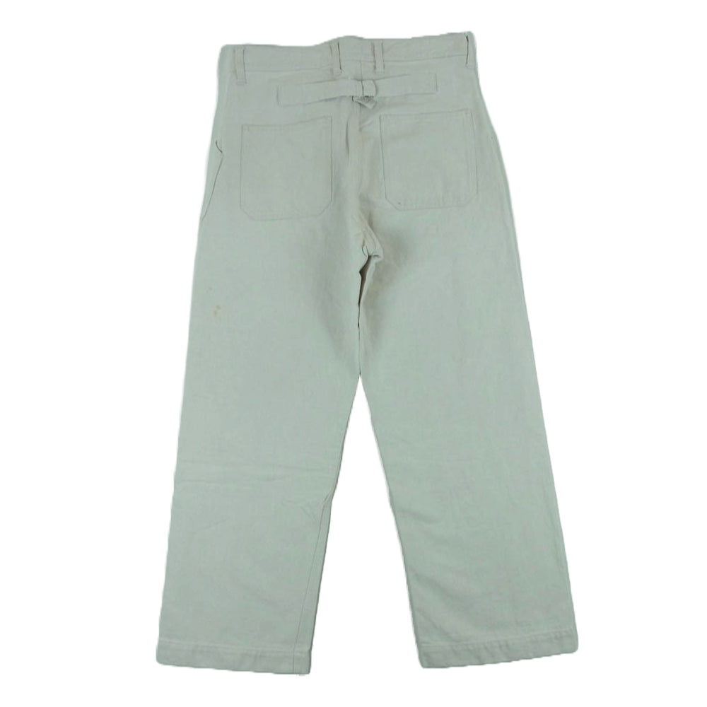 ドローイングルーム J.S.Homestead ホームステッド NIGEL CABOURN ナイジェルケーボン リネン ボタンフライ ベイカー パンツ オフホワイト系 32【中古】