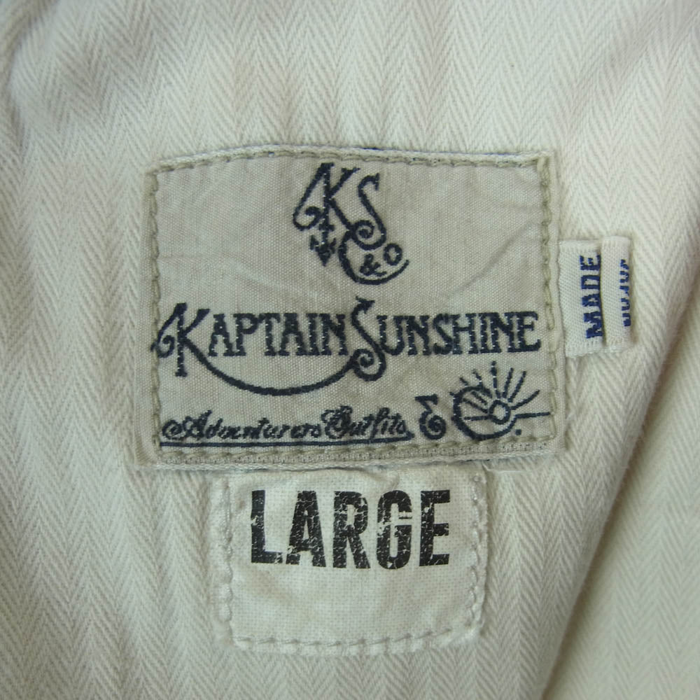 KAPTAIN SUNSHINE キャプテンサンシャイン KS5FPT13 コットン パンツ 日本製 ベージュ系 L【中古】
