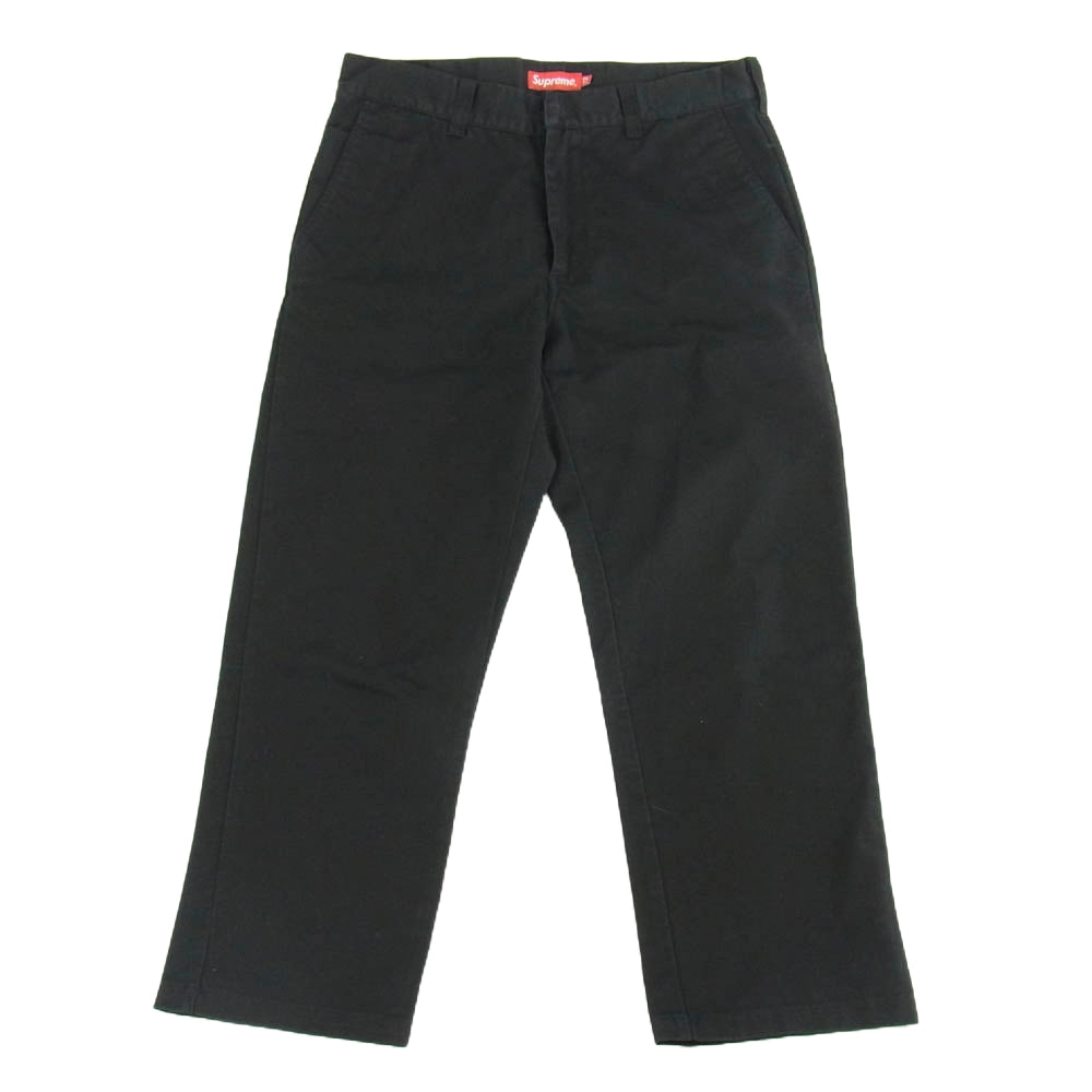 Supreme シュプリーム 19SS work pants コットン ワークパンツ ブラック系 32【中古】