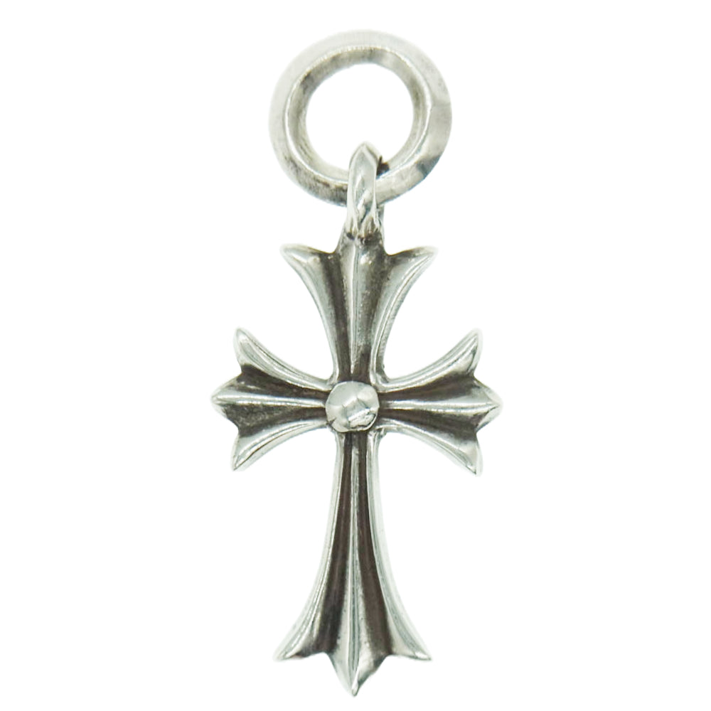 CHROME HEARTS クロムハーツ（原本無） TINY CH CROSS 1DIA タイニーCHクロス アフター1ダイヤ チャーム ネックレストップ シルバー系【中古】