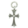 CHROME HEARTS クロムハーツ（原本無） TINY CH CROSS 1DIA タイニーCHクロス アフター1ダイヤ チャーム ネックレストップ シルバー系【中古】