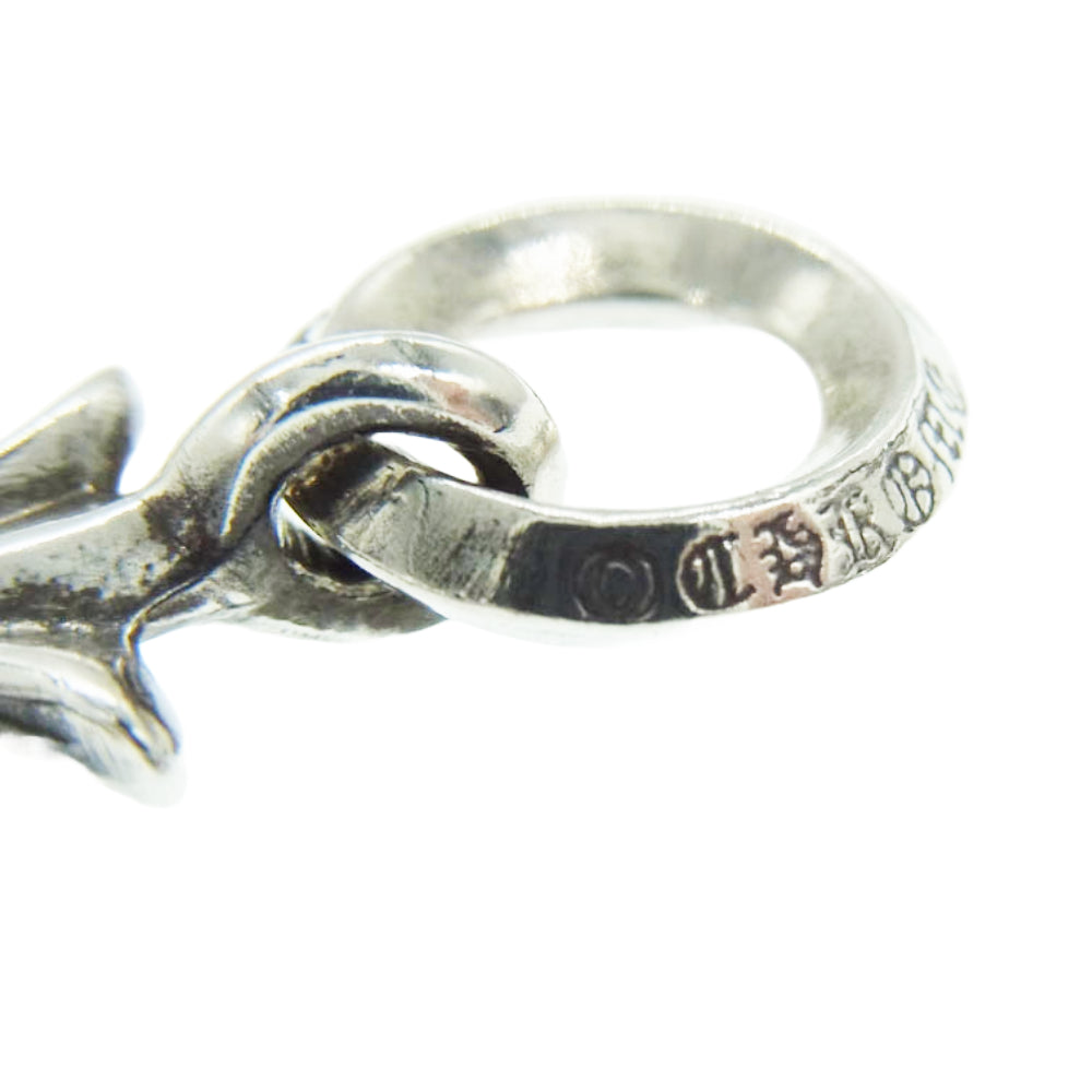 CHROME HEARTS クロムハーツ（原本無） TINY CH CROSS 1DIA タイニーCHクロス アフター1ダイヤ チャーム ネックレストップ シルバー系【中古】