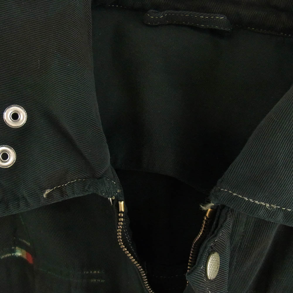 ミリタリー スイス軍 M60 アルペンカモ ミリタリー ジャケット 後染め ブラック系【中古】