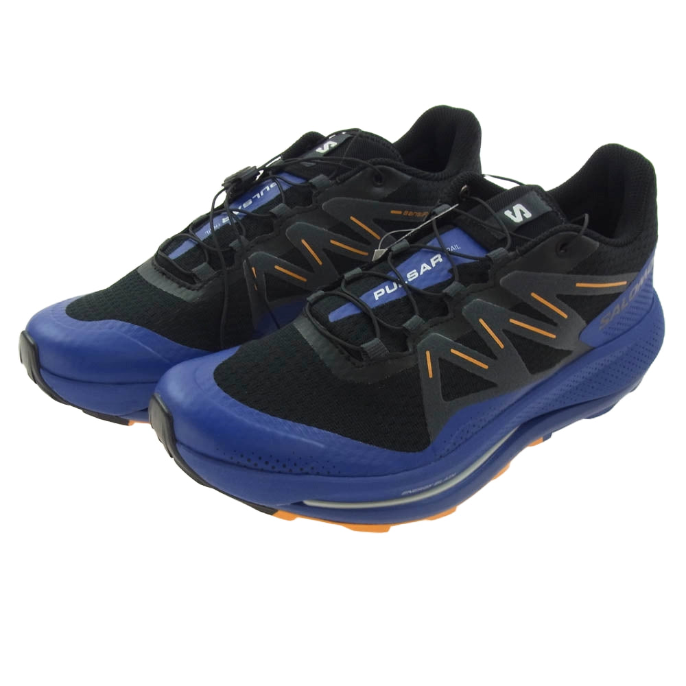 salomon サロモン 416032 PULSAR TRAIL パルサートレイル ローカット スニーカー ブラック系 ブルー系 27cm【極上美品】【中古】