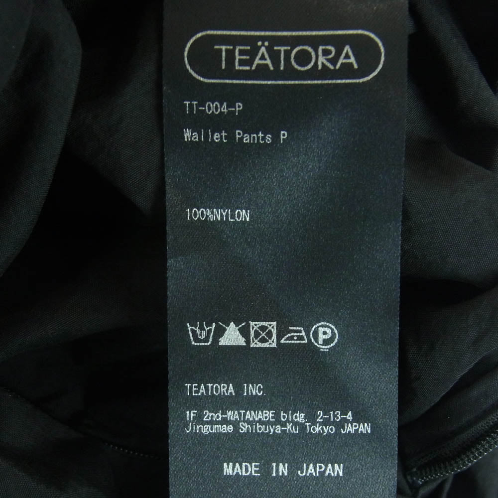 TEATORA テアトラ TT-004-P WALLET PANTS PACKABLE ウォレット パンツ パッカブル ナイロン 日本製 ブラック系 2【中古】