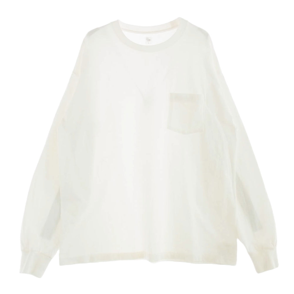 KAPTAIN SUNSHINE キャプテンサンシャイン KS20SCS07 West Coast Long Sleeved Tee ウエスト コースト 袖ライン 長袖 Tシャツ ホワイト系 38【中古】