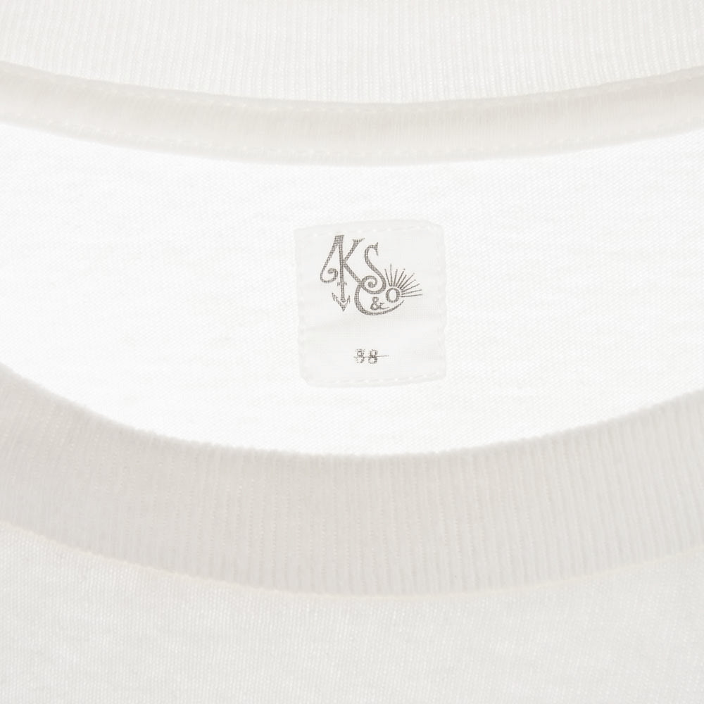 KAPTAIN SUNSHINE キャプテンサンシャイン KS20SCS07 West Coast Long Sleeved Tee ウエスト コースト 袖ライン 長袖 Tシャツ ホワイト系 38【中古】