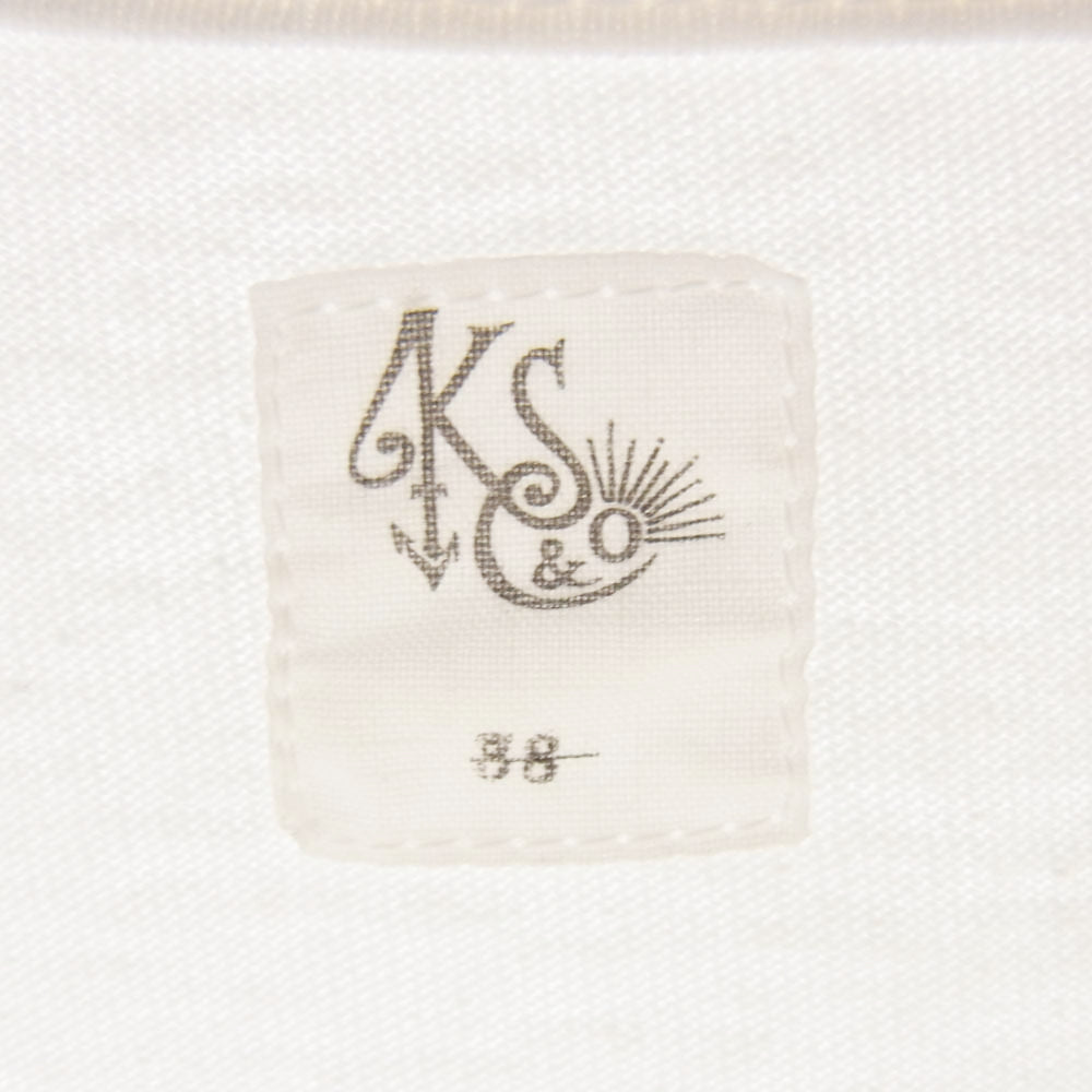 KAPTAIN SUNSHINE キャプテンサンシャイン KS20SCS07 West Coast Long Sleeved Tee ウエスト コースト 袖ライン 長袖 Tシャツ ホワイト系 38【中古】