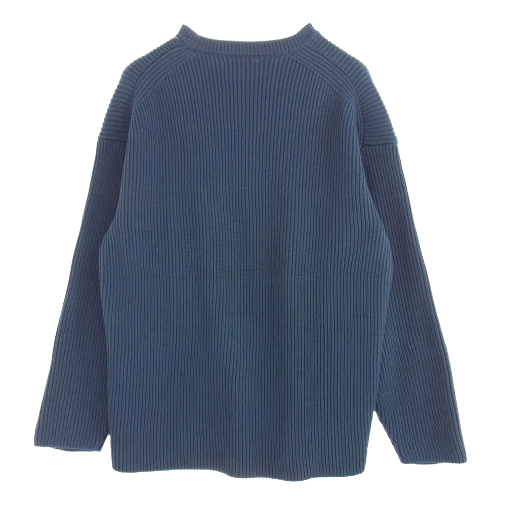 AURALEE オーラリー A7AP02RK SUPER FINE WOOL RIB KNIT BIG P/O スーパー ファイン ウール リブ ニット ビッグ セーター ネイビー系 4【中古】
