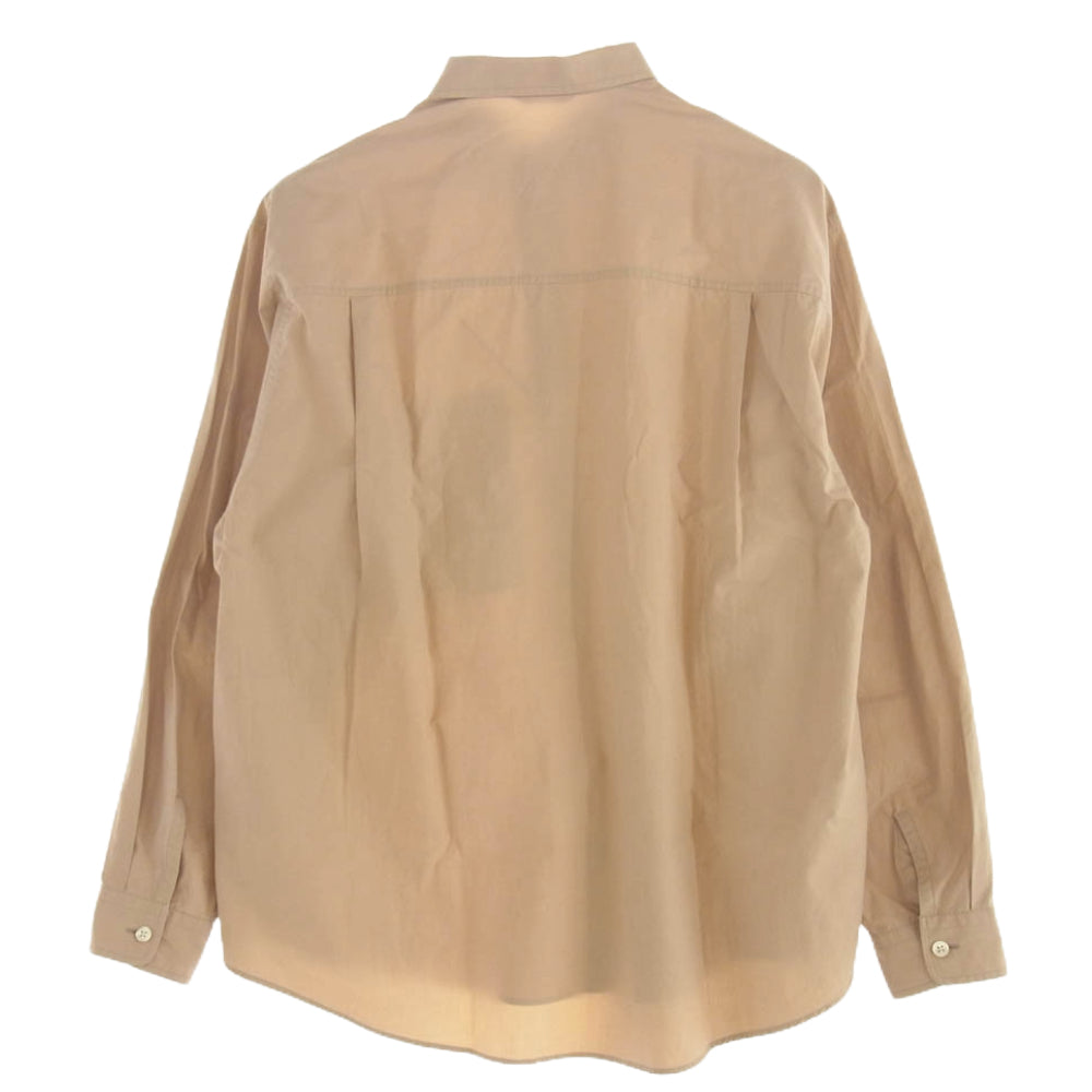 AURALEE オーラリー A9AS02TN WASHED FINX TWILL BIG SHIRTS フィンクスコ ツイル ビッグ 長袖 シャツ ピンク系 4【美品】【中古】