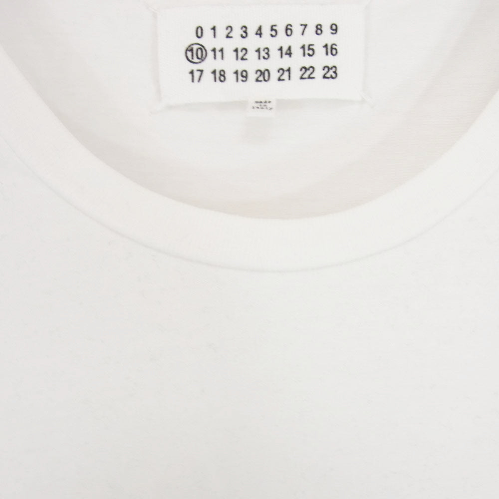 MAISON MARTIN MARGIELA メゾンマルタンマルジェラ 13SS S30GC0434 S22196 10ライン スタッフインターナショナルタグ クルーネック Tシャツ 半袖 カットソー ホワイト系 50【中古】