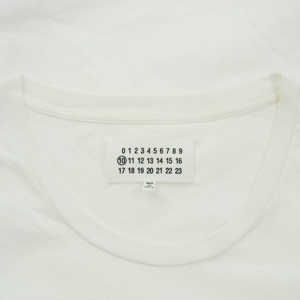 MAISON MARTIN MARGIELA メゾンマルタンマルジェラ 13SS S30GC0434 S22196 10ライン スタッフインターナショナルタグ クルーネック Tシャツ 半袖 カットソー ホワイト系 50【中古】