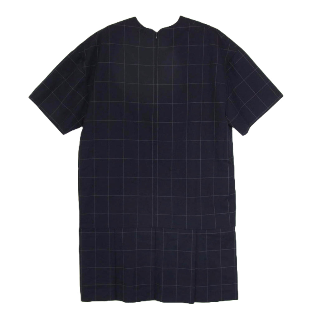 ジャックムス OLD チェック柄 半袖 ワンピース ネイビー系 36【中古】