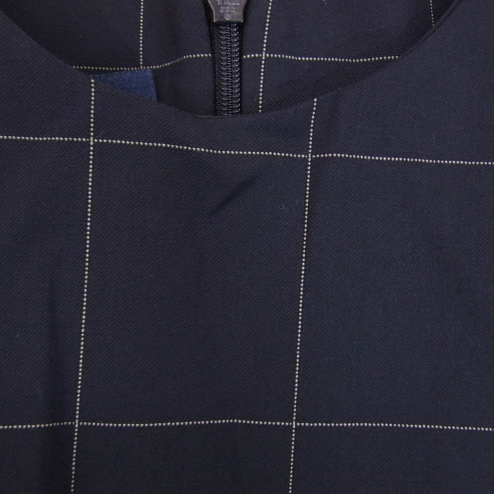 ジャックムス OLD チェック柄 半袖 ワンピース ネイビー系 36【中古】