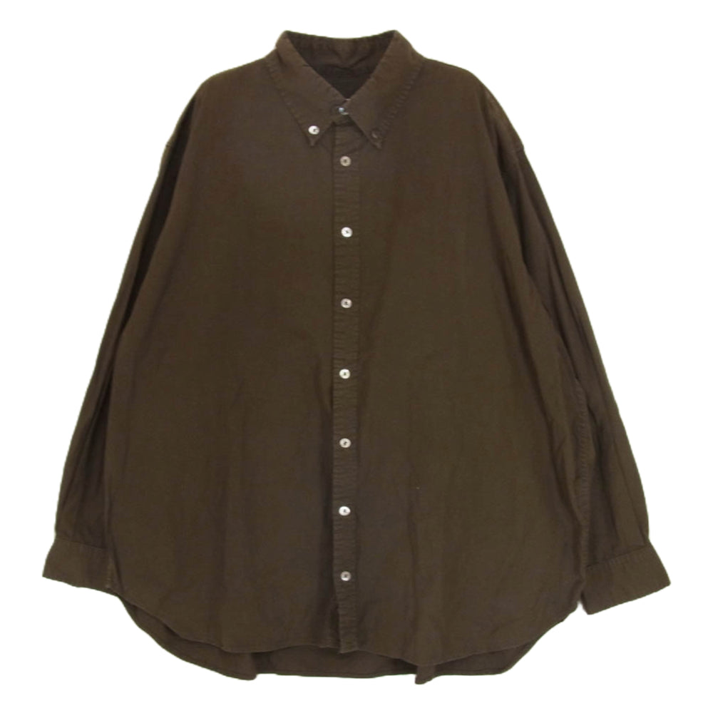 ウィリーチャバリア ボタンダウン 長袖 シャツ ブラウン系 S【中古】
