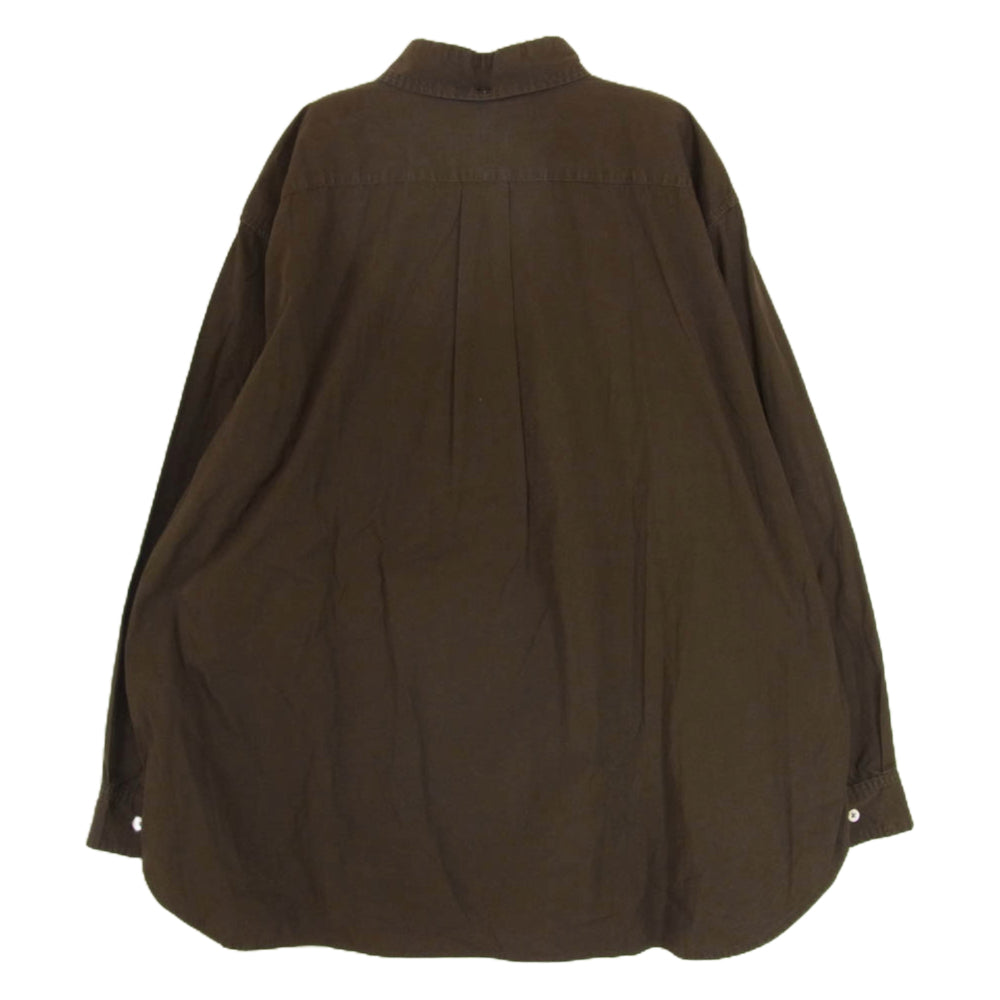 ウィリーチャバリア ボタンダウン 長袖 シャツ ブラウン系 S【中古】