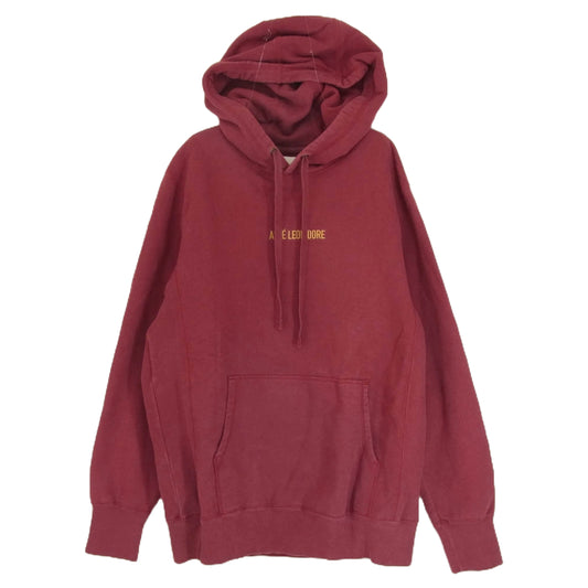 エメレオンドレ ロゴ刺繡 プルオーバー パーカー エンジ系 サイズ表記無【中古】