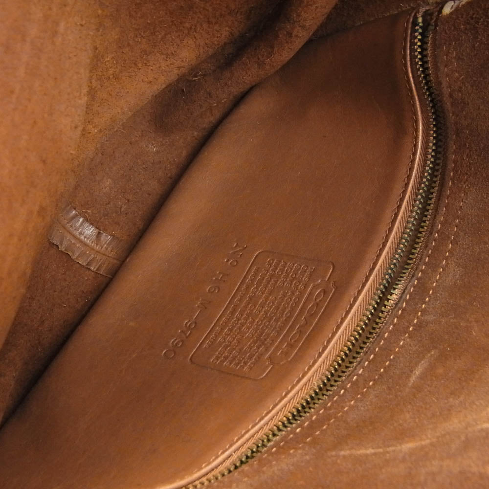 COACH コーチ 9790 オールド レザー フラップ ショルダー バッグ ブラウン系【中古】