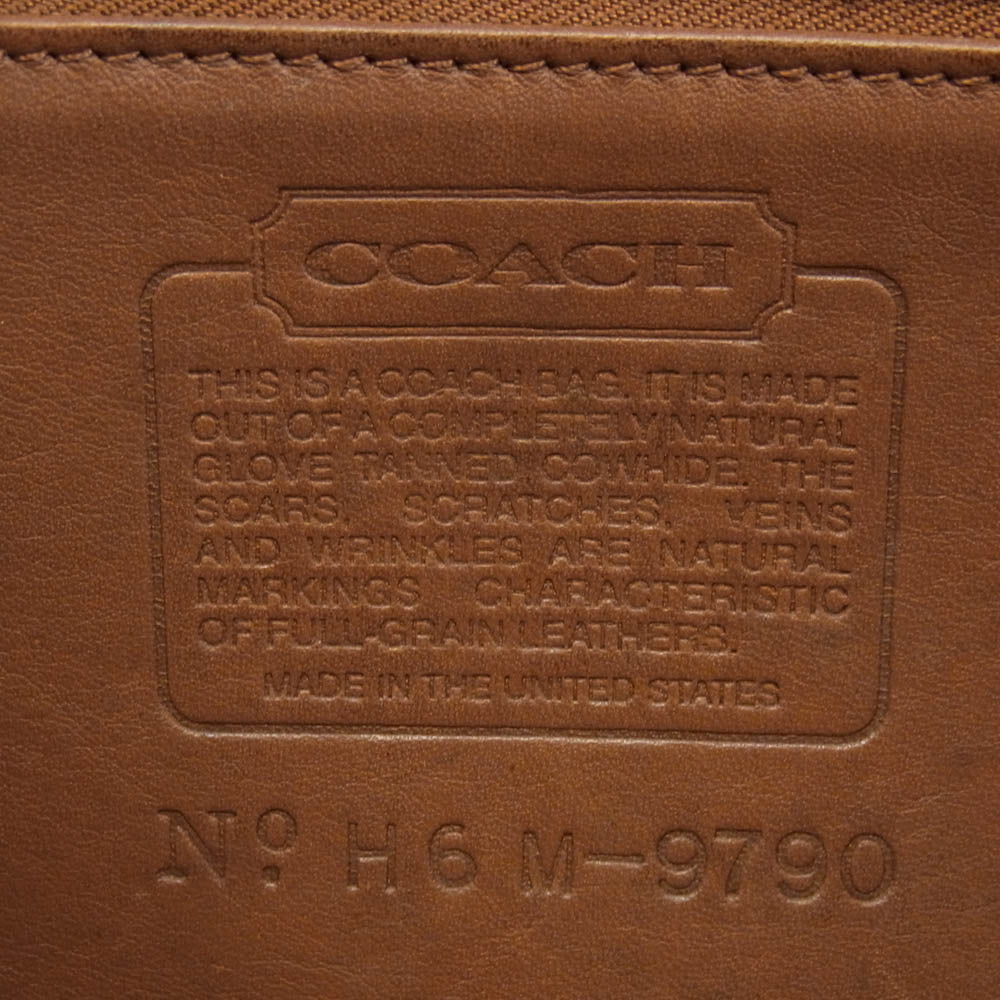 COACH コーチ 9790 オールド レザー フラップ ショルダー バッグ ブラウン系【中古】