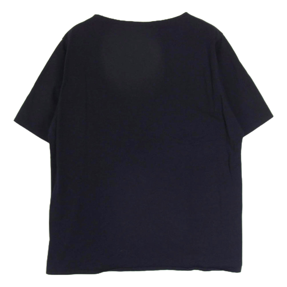 COMOLI コモリ 16SS 101-05005 ボートネック ポケット付き 半袖 Tシャツ ネイビー系 1【中古】