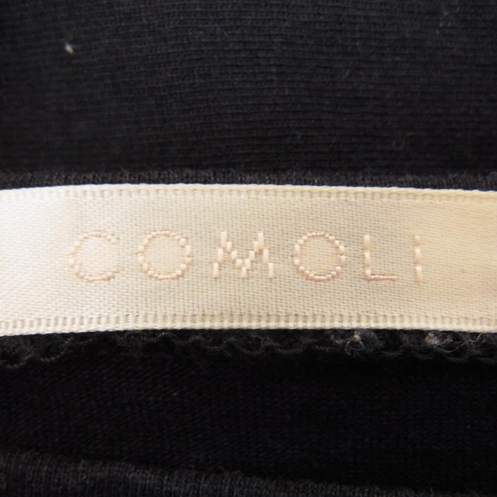 COMOLI コモリ 16SS 101-05005 ボートネック ポケット付き 半袖 Tシャツ ネイビー系 1【中古】