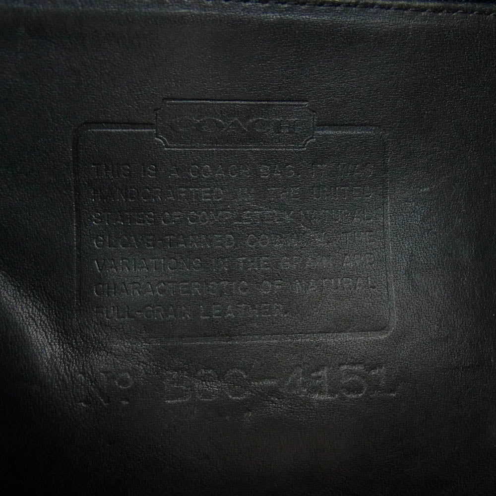 COACH コーチ 4151 オールド 巾着 レザー ショルダー バッグ ブラック ブラック系【中古】