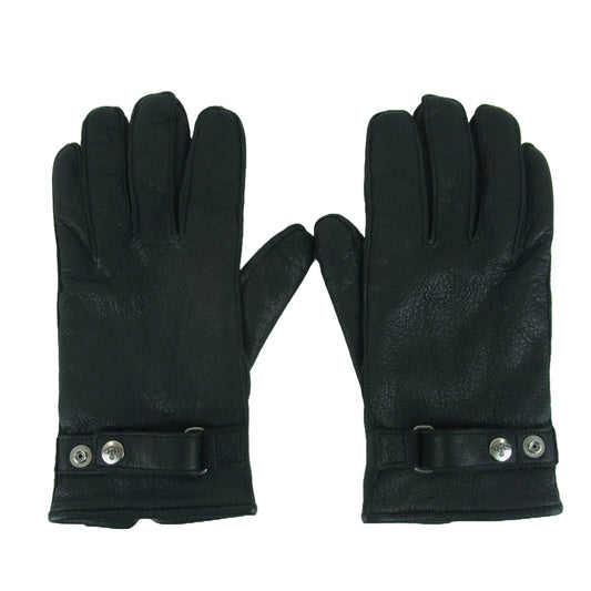 Vivienne Westwood ヴィヴィアンウエストウッド ORB オーブ ボタン レザー グローブ 手袋 ブラック系【中古】